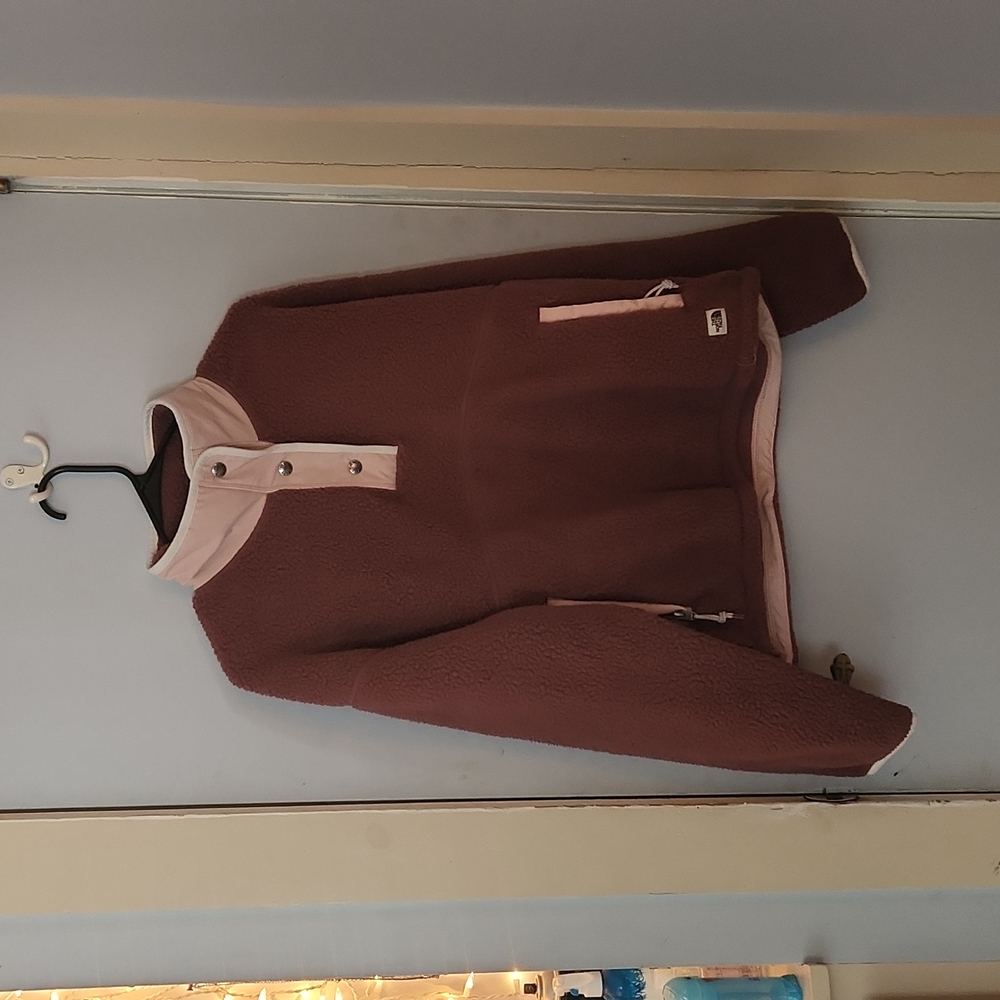 North face quarter button heavy fleece